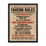 Adventurer's Home Tavern Rules - Poster