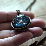 Galaxy Glass Pendant Necklace