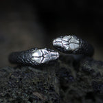 Double Snake Stainless Steel Ring