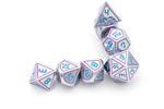 7 Piece Metal Dice Set - Digital Blue & Purple - The Modern Lich