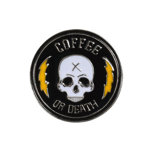 Coffee or Death Enamel Pin - The Modern Lich