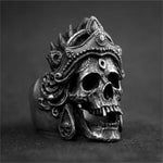 Royal Lich Skull Titanium Steel Ring - The Modern Lich